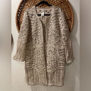 Chicos | Travelers™ Collection Embroidered Lace Jacket | Large